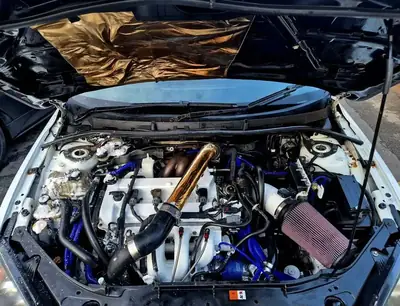 Fully restored engine bay after professional clean