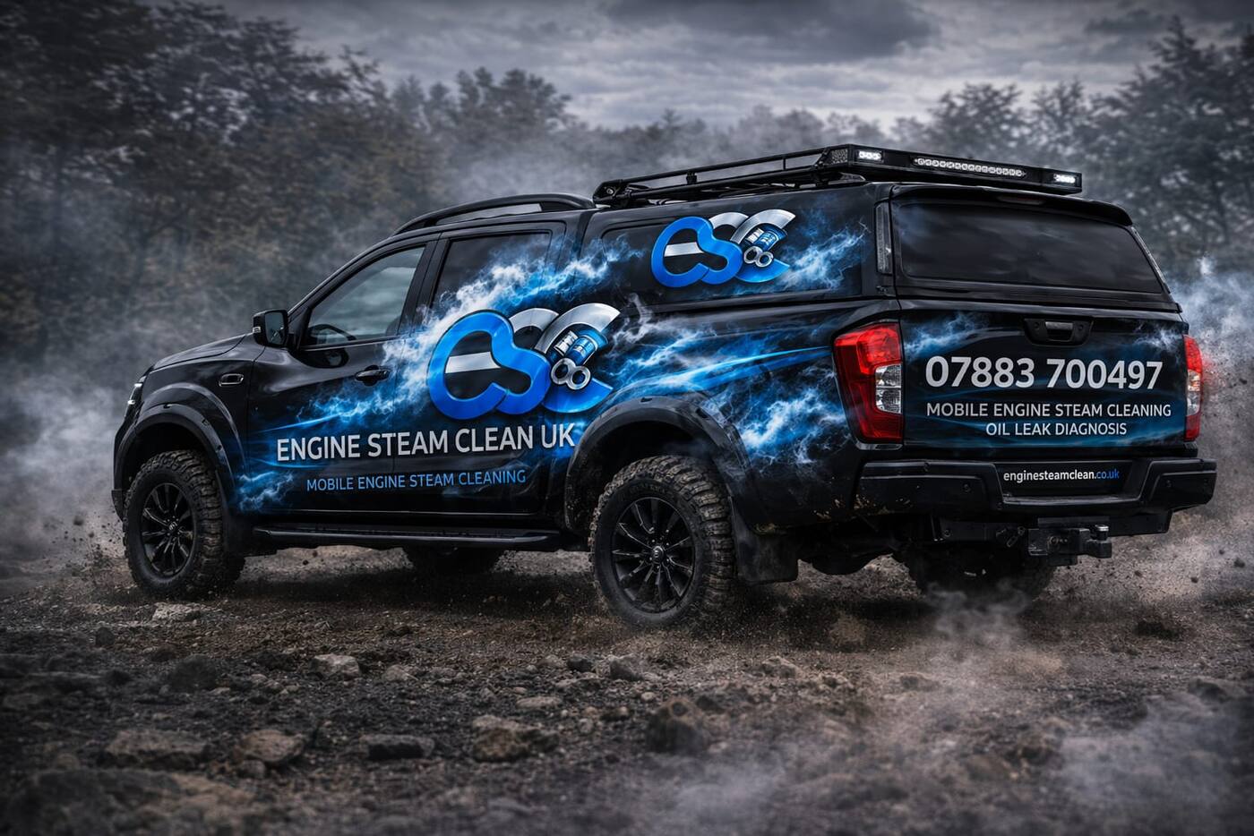 Engine Steam Clean UK mobile van ready for on-site engine bay cleaning